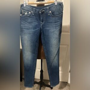 Low Rise Skinny True Religion Blue Denim Jeans 31” inseam